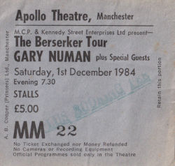 Manchester Ticket 1984